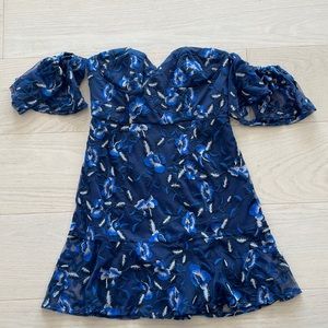 Bardot Blue Floral Dress Size 6